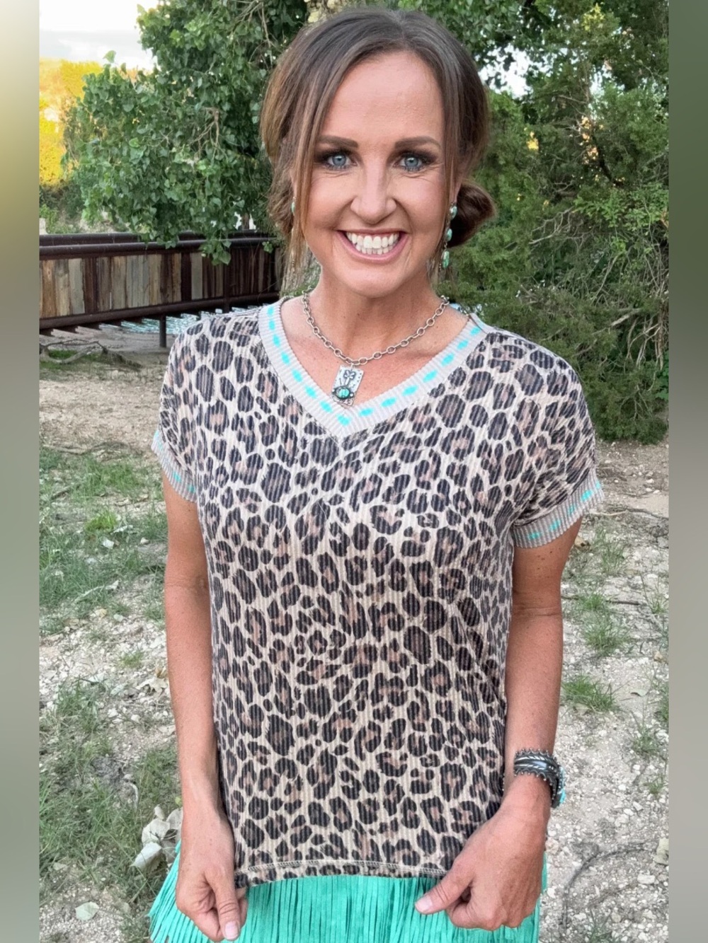 Wild West Leopard Top